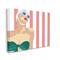 Stupell Industries Pop Vintage Swimsuit with Red Stripes Wall Accent